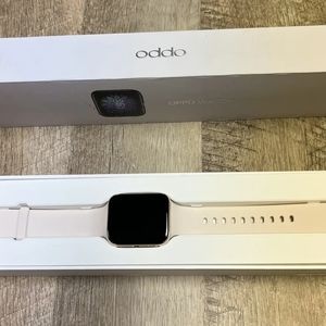 OPPO Watch 46mm (Wi-Fi) OW19W8 Glossy Gold Case Cream Strap New Open Box